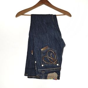 Coogi | Australia Dark Denim Crinkle Jeans Straight Leg US 28